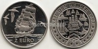 монета Нидерланды 2 евро 1997 год серия "Корабли и лодки" Парусник