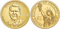 США 1 доллар 2016D год Рональд Рейган, 40-й президент США
