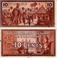 бона Французский Индокитай 10 центов 1939 год