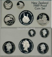 Новая Зеландия набор из 5-ти монет 1989 год XIV игры Содружества наций 1990 года в Окленде PROOF в упаковке