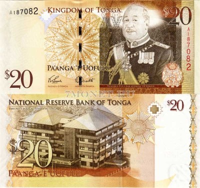 бона Тонга 20 паанга 2008 год