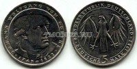 монета Германия 5 марок 1982 год 150 лет со дня смерти Иоганна Вольфганга Гете