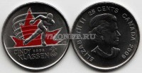 монета Канада 25 центов 2009 год Синди Классен, эмаль