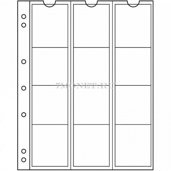 лист для монет Numis NH 12, 5 шт