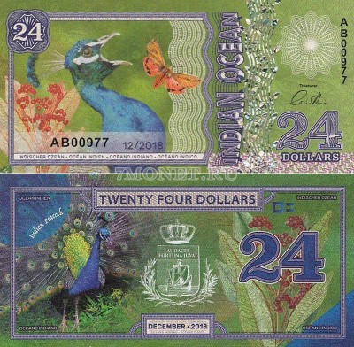 бона Индийский океан 24 доллара 2018 год 