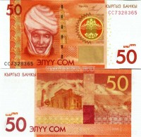 бона Кыргызстан 50 сом 2009 год Курманджан Датка