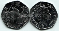 монета Великобритания 50 пенсов 2011 год Летние Олимпийские игры Лондон 2012 - гребля на байдарках и каноэ