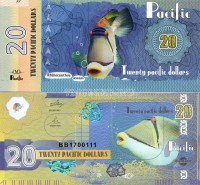 бона Тихий океан 20 долларов 2017 год Рыба Ринекант Пикассо