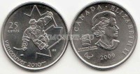 монета Канада 25 центов 2009 год следж-хоккей
