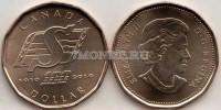 монета Канада 1 доллар 2010 год 100 лет футбольной команде Саскачеван Рафрайдерс