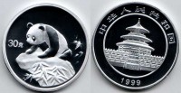 Китай монетовидный жетон 1999 год панды PROOF