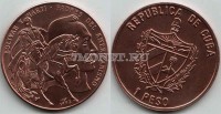 монета Куба 1 песо 1993 год Боливар и Марти - 2