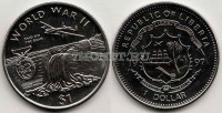 монета Либерия 1 доллар 1997 год Вторая мировая война
