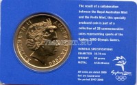 монета Австралия 5 долларов 2000 год Олимпийские игры в Сиднее - Волейбол, в буклете 18 из 28