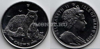 Остров Мэн 1 крона 2015 год Селкирк рекс