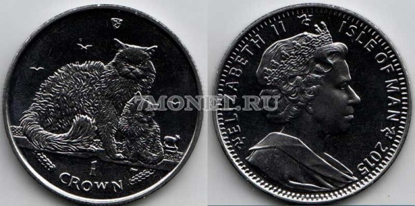 Остров Мэн 1 крона 2015 год Селкирк рекс