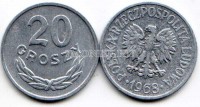 монета Польша 20 грошей 1961-1975 годы
