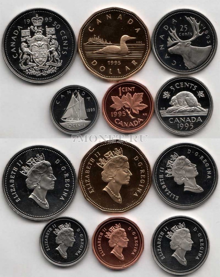 Канада набор из 6-ти монет 1995 год