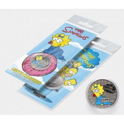 монета 25 рублей - The Simpson's, Мэгги Симпсон, цветная, неофициальный выпус...