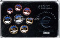 ЕВРО набор из 8-ми монет Эстония в пластиковой упаковке, цветной