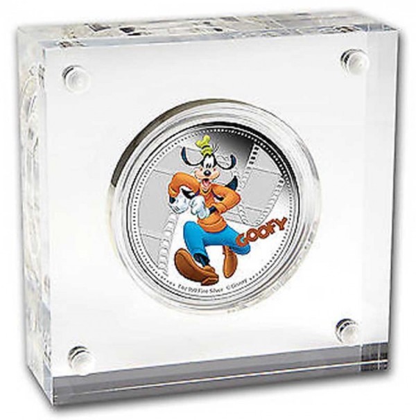 монета Ниуэ 2 доллара 2014 год Гуфи, цветная