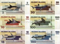 Острова Гилберта набор из 6-ти банкнот 2015 год Морская фауна