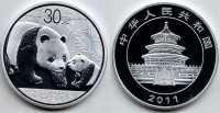 Китай монетовидный жетон 2011 год панды PROOF