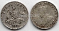 монета Австралия 3 пенса 1936 год Георг V