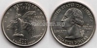 США 25 центов 2001 год Нью-Йорк