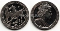 монета Остров Мэн 1 крона 2002 год лошади