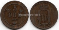 монета Швеция 5 эре 1882 год