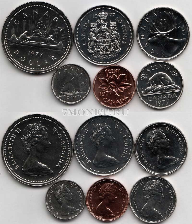 Канада набор из 6-ти монет 1977 год