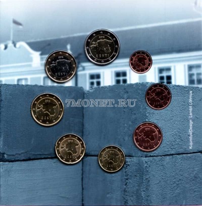 Эстония ЕВРО набор из 8-ми монет 2016 года в буклете