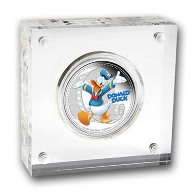 монета Ниуэ 2 доллара 2014 год Дональд Дак, цветная