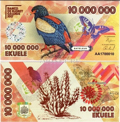 бона Большой Элобей 10 000 000 экуэле 2017 год Орёл-скоморох