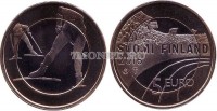 монета Финляндия 5 евро 2016 год Катание на лыжах