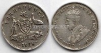 монета Австралия 3 пенса 1935 год Георг V