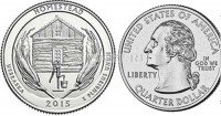 США 25 центов 2015D год штат Небраска Национальный монумент Гомстед, 26-й