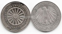 монета Германия 5 марок 1985 год 150-летие железных дорог в Германии