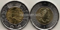 монета Канада 2 доллара 2015 год 100 лет стихотворению "На полях Фландрии"