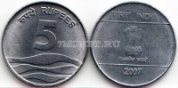 монета Индия 5 рупий 2007 год