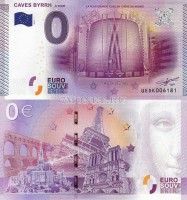 0 евро 2015 год сувенирная банкнота. Винные погреба Тюира