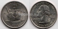 США 25 центов 2002 год Теннесси