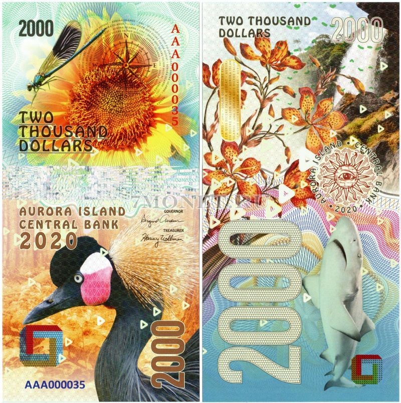 Бона Остров Аврора 2000 долларов 2020 год - Флора и фауна
