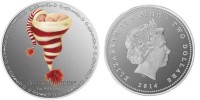 монета Ниуэ 2 доллара 2014 год “Сердечко моё” Анне Гаддес