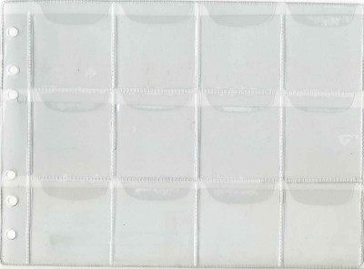 лист горизонтальный для 12 монет (с клапанами) размер ячейки 49х50