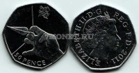 монета Великобритания 50 пенсов 2011 год Летние Олимпийские игры Лондон 2012 - стрельба из лука