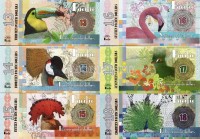 Тихий океан набор из 6-ти банкнот 2017 год Птицы