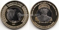монета Того 1 франк 2014 год