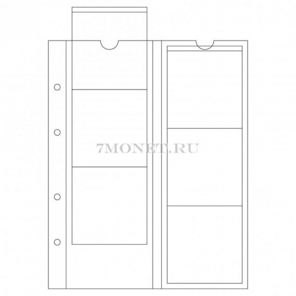 лист для монет Optima M6, 5 шт